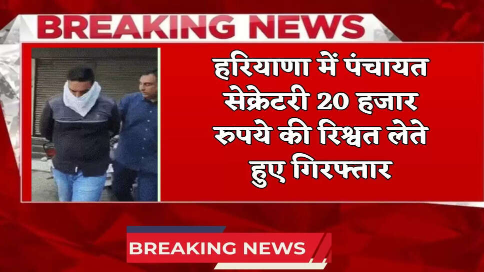 Haryana News: हरियाणा में पंचायत सेक्रेटरी 20 हजार रुपये की रिश्वत लेते हुए गिरफ्तार, ACB ने किया गिरफ्तार