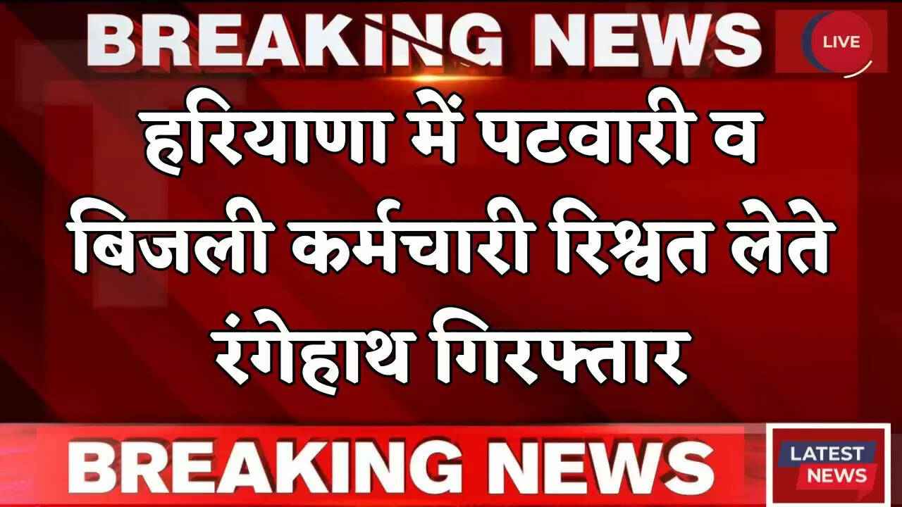 Haryana: हरियाणा में ACB टीम की 2 बड़ी कार्रवाई, पटवारी व बिजली कर्मचारी को रिश्वत लेते पकड़ा