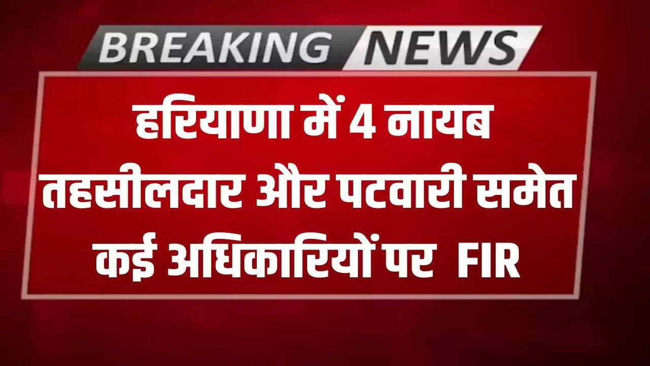 FIR filed against 4 Naib Tehsildars and Patwaris and other officials in Haryana, know the matter