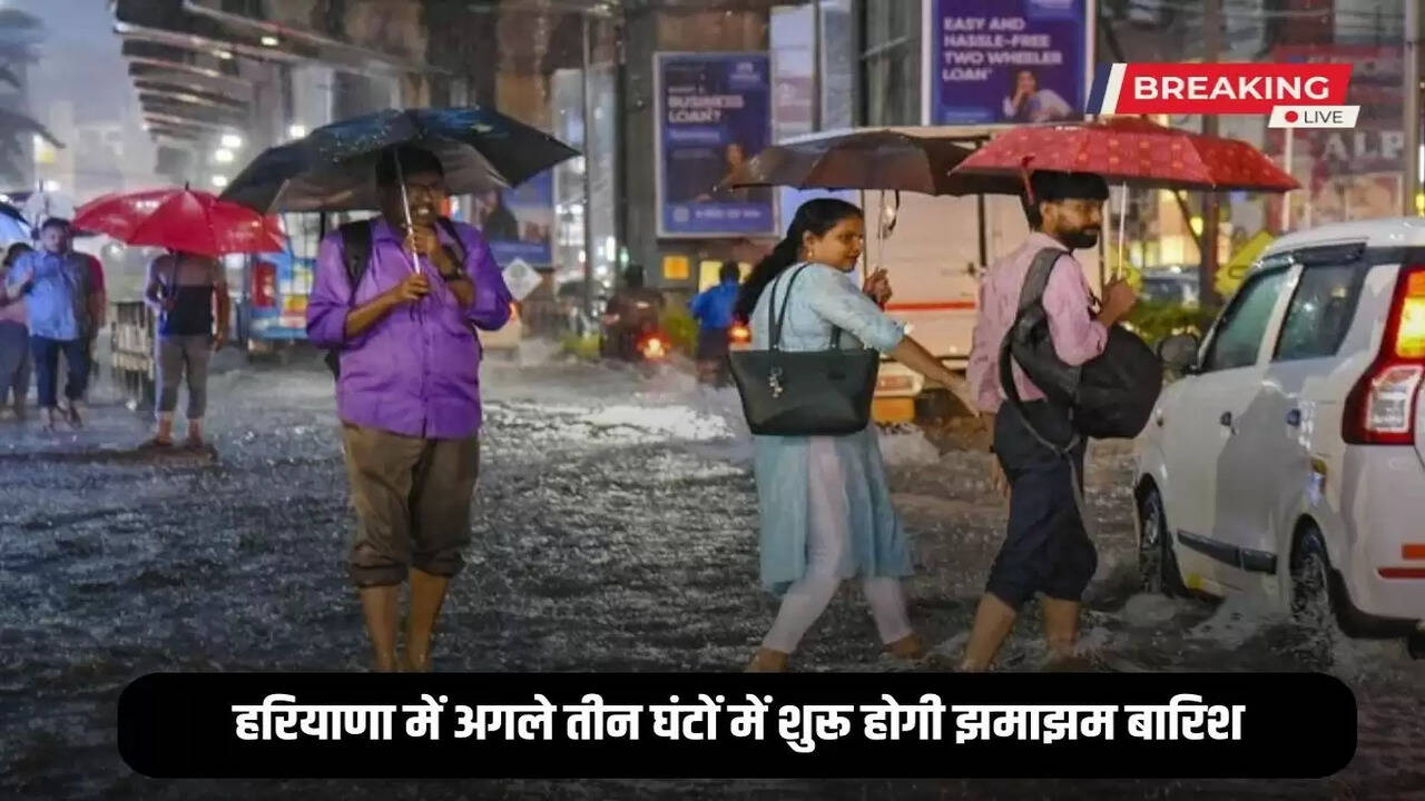  Heavy rain will start in Haryana in the next three hours