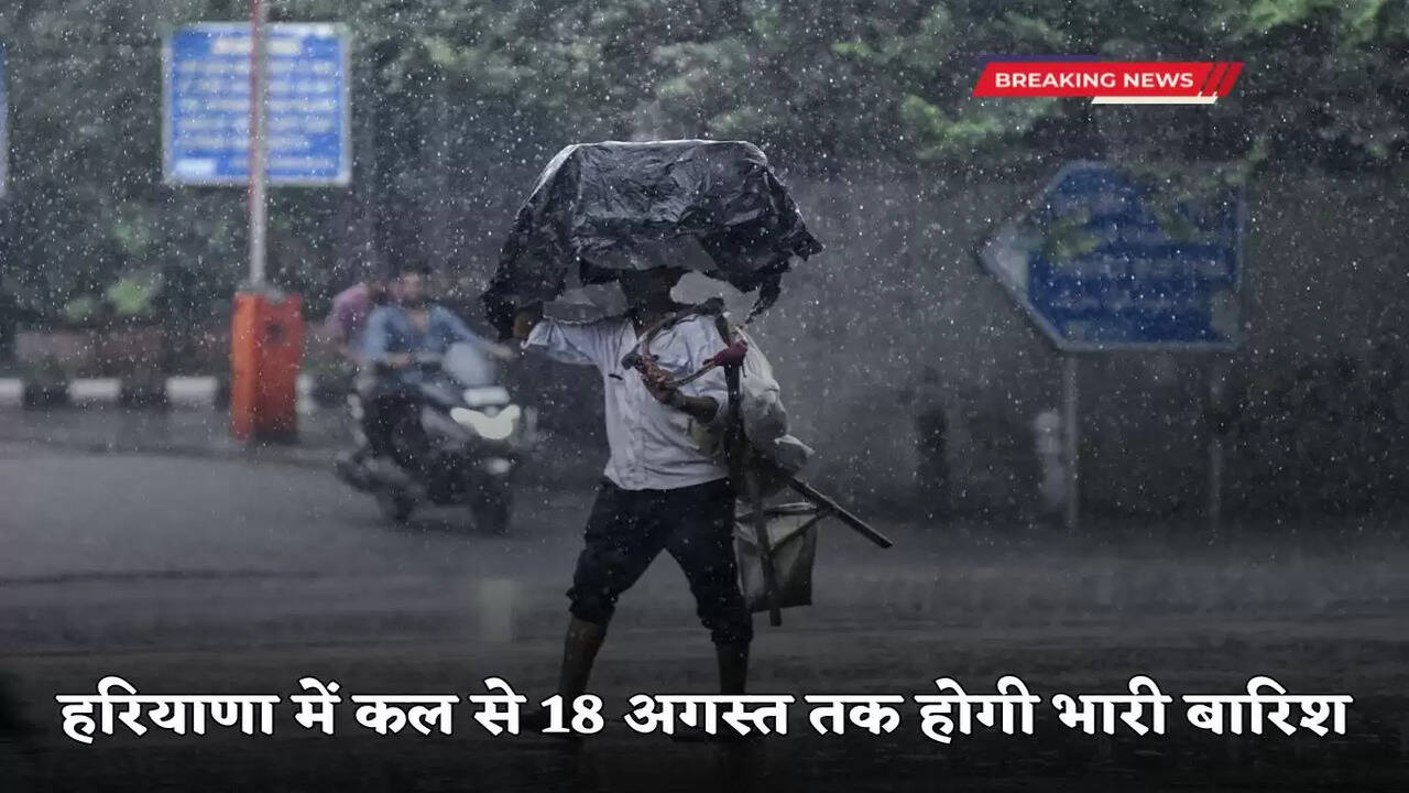 There will be heavy rain in Haryana from tomorrow till August 18