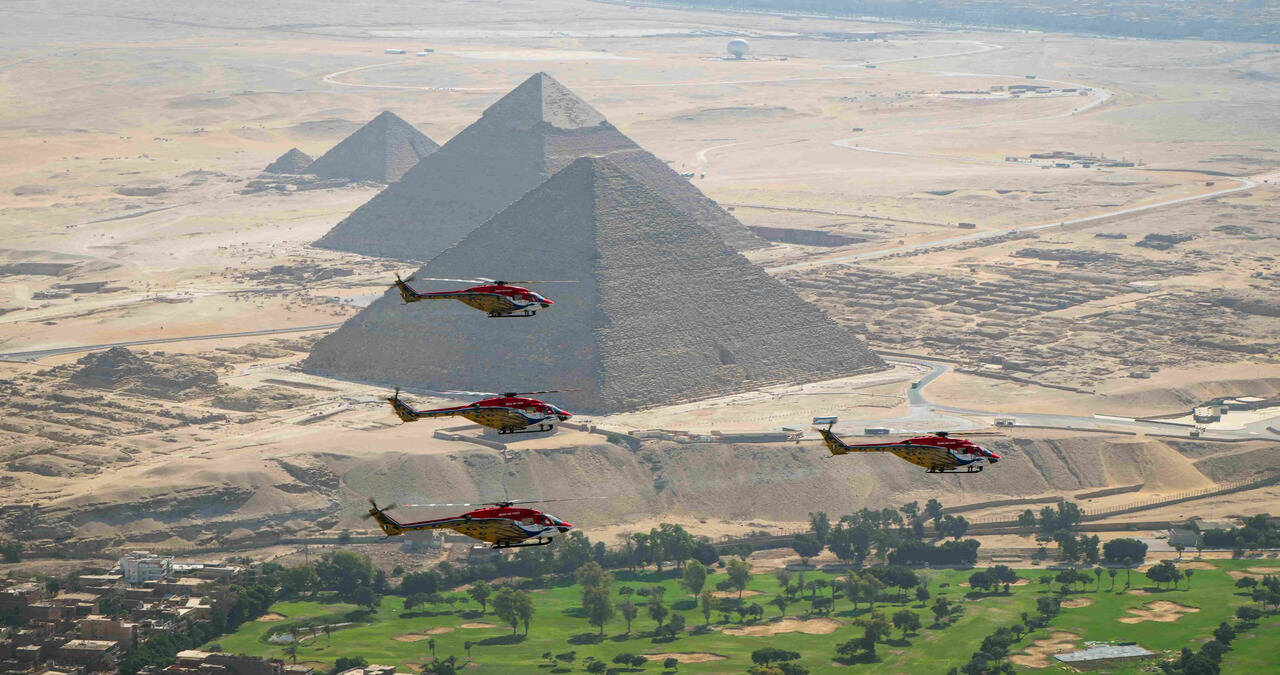 IAF's SARANG HELICOPTER TEAM REACHES EGYPT FOR THE EL ALAMEIN INTERNATIONAL AIRSHOW