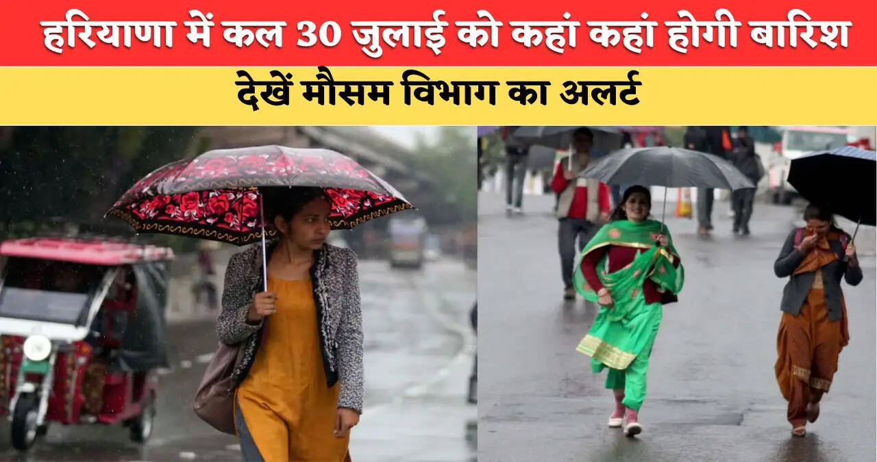 Kal Ka Mausam: हरियाणा में कल 30 जुलाई को कहां कहां होगी बारिश, देखें मौसम विभाग का अलर्ट