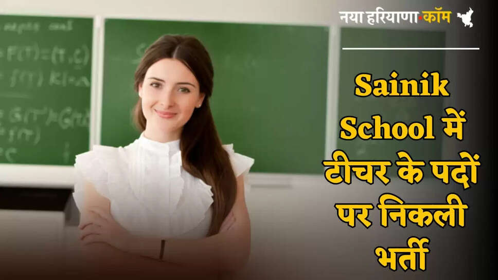 Recruitment for the post of teacher in Sainik School