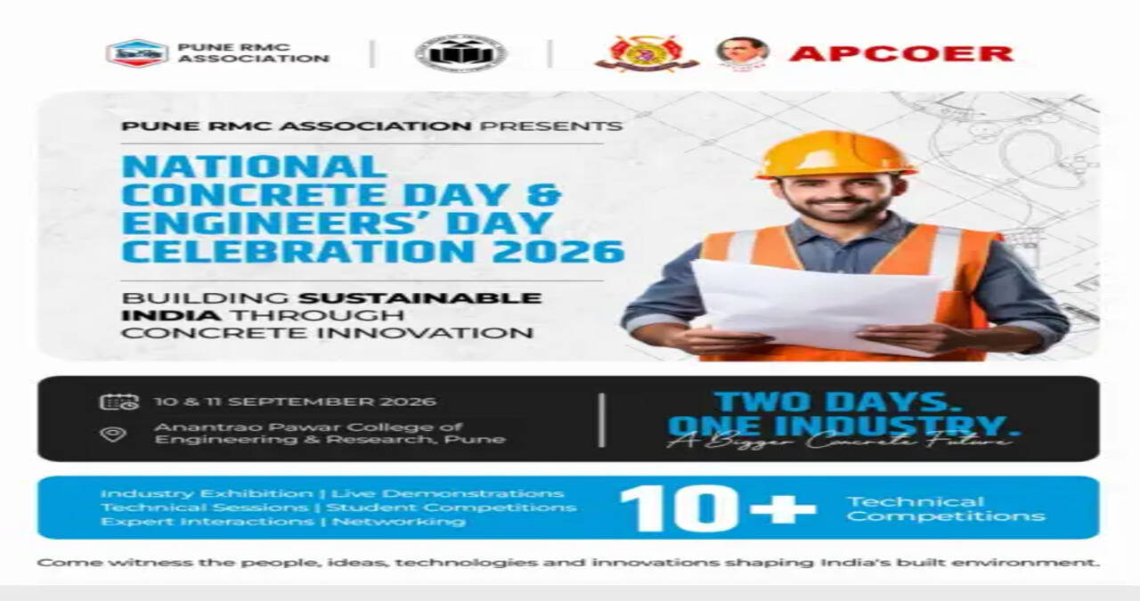 National Concrete Day & Engineers&rsquo; Day Celebration 2026 to bring together 3,000+ engineering students and industry professionals in Pune