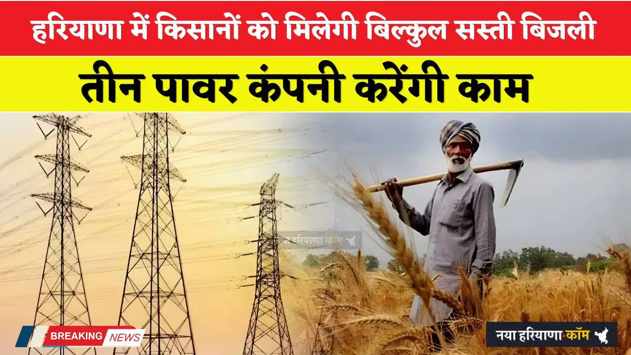 Haryana: हरियाणा में किसानों को मिलेगी बिल्कुल सस्ती बिजली, तीन पावर कंपनी करेंगी काम