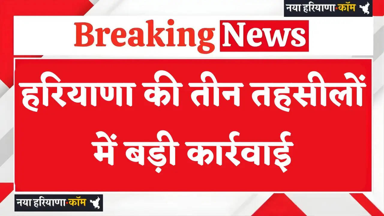 Haryana: हरियाणा की तीन तहसीलों में बड़ी कार्रवाई, 3 रजिस्ट्री क्लर्क सस्पेंड, नायब तहसीलदार पर होगा एक्शन