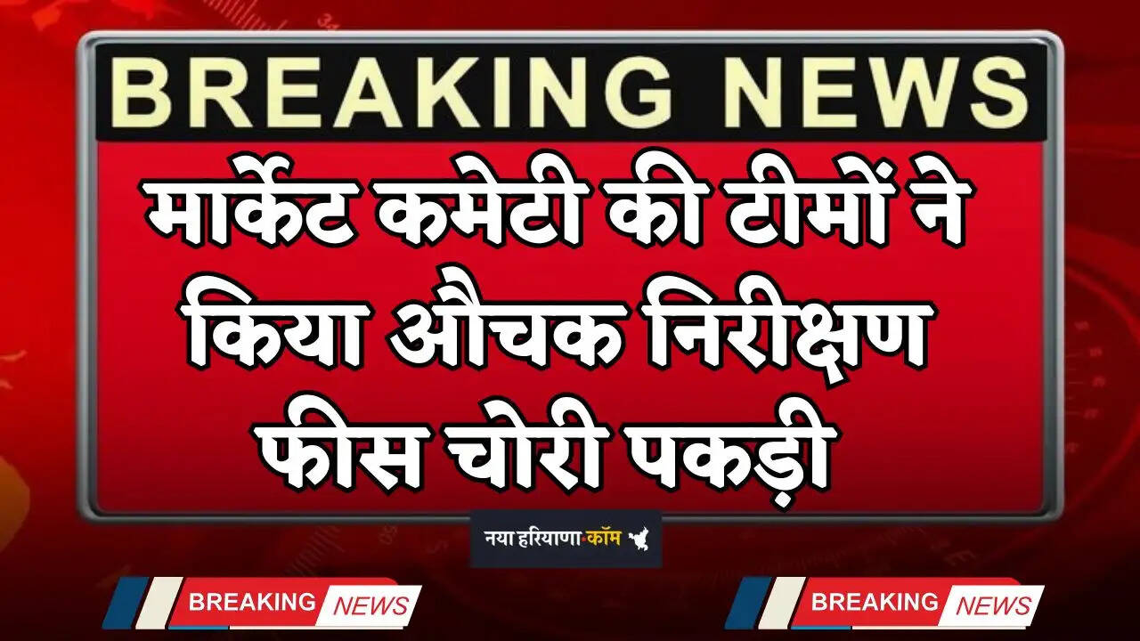 Haryana: मार्केट कमेटी की टीमों ने किया औचक निरीक्षण, फीस चोरी पकड़ी, 95875 रुपये का लगाया जुर्माना