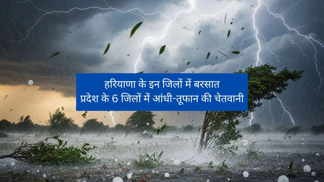 हरियाणा के इन जिलों में बरसात: प्रदेश के 6 जिलों में आंधी-तूफान की चेतवानी; देखें नई वेदर रिपोर्ट&nbsp;