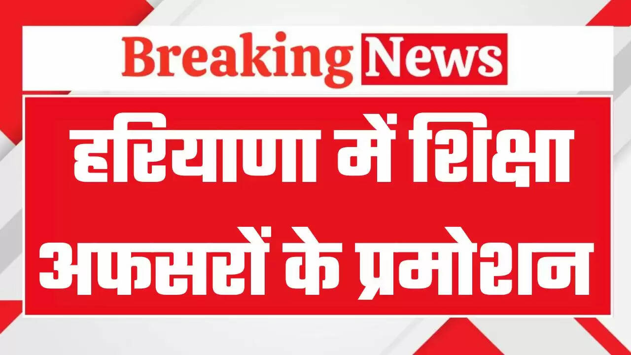 हरियाणा में 31 शिक्षा अधिकारियों को मिला प्रमोशन का तोहफा, देखिये पूरी लिस्ट