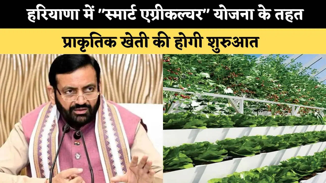 हरियाणा में&nbsp;"स्मार्ट एग्रीकल्चर" योजना के तहत प्राकृतिक खेती की होगी शुरुआत