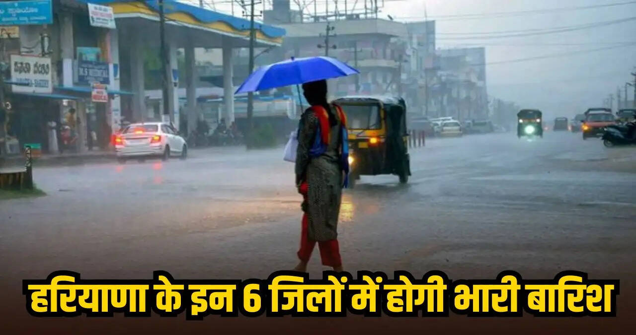 &nbsp;हरियाणा के इन 6 जिलों में होगी भारी बारिश, मौसम विभाग ने जारी किया अलर्ट&nbsp;
