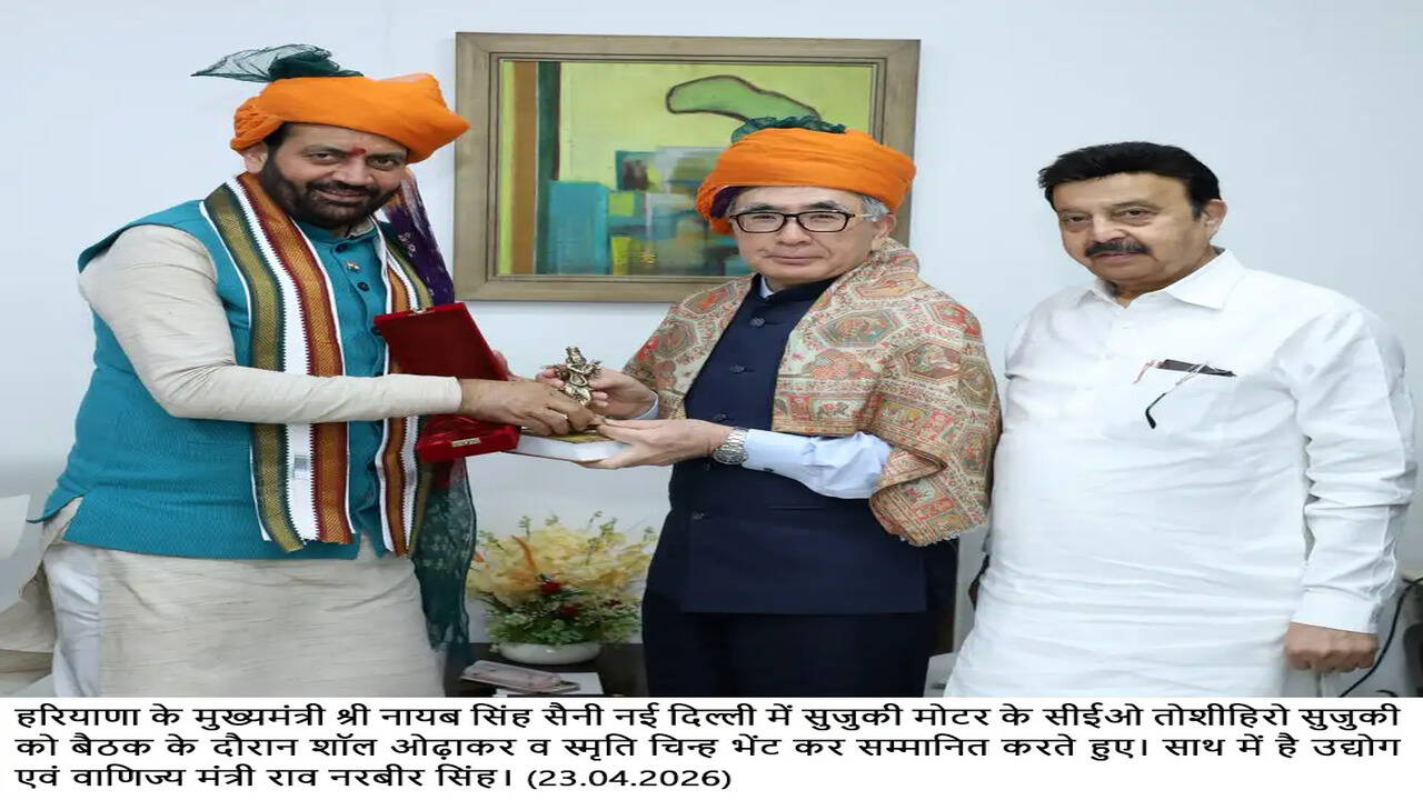 सुजुकी के सीईओ का सीएम नायब सैनी से वायदा- भविष्य में हरियाणा में और भी निवेश करेगी सुजुकी