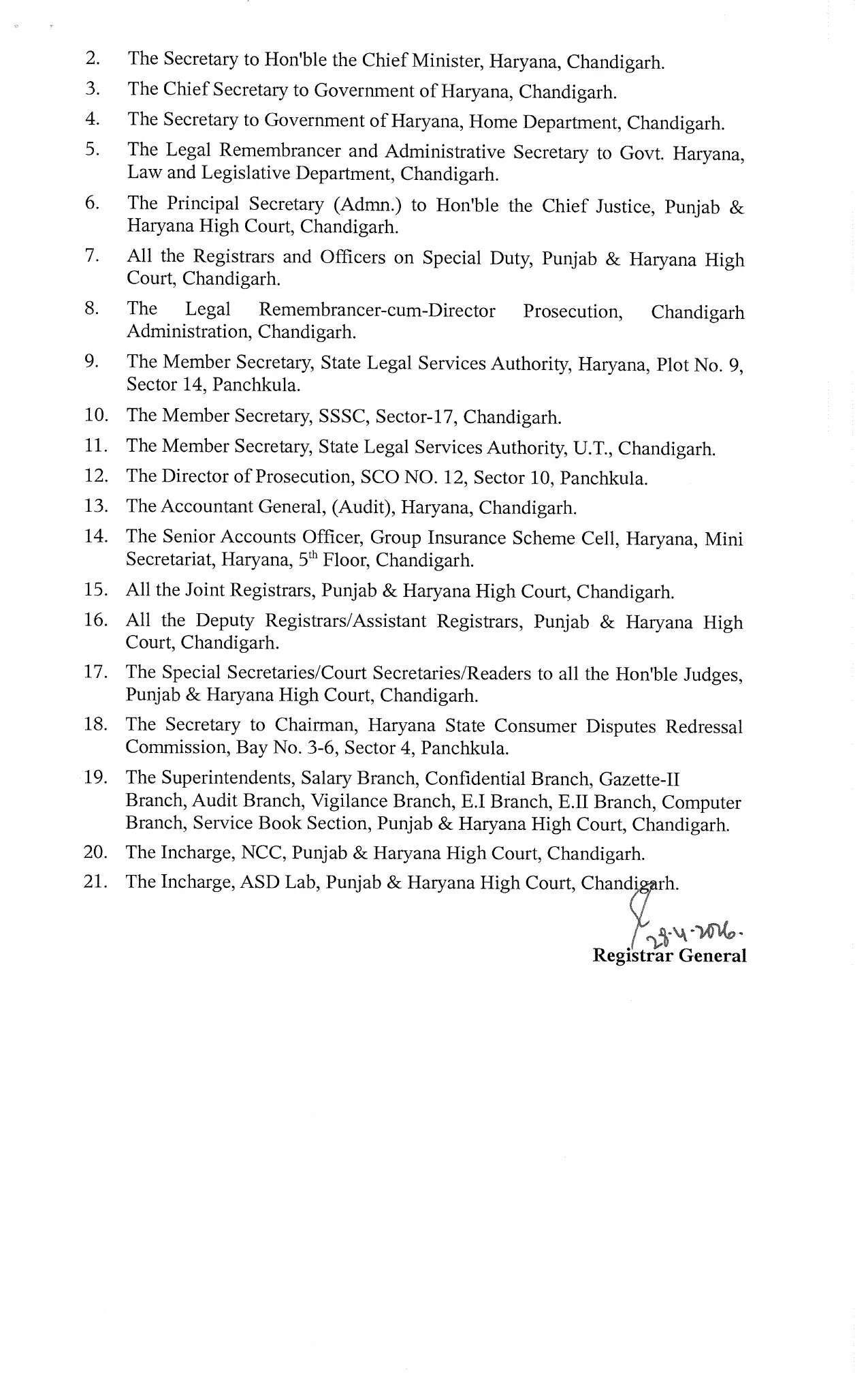 हरियाणा में 49 जजों का तबादला, हाई कोर्ट ने जारी किए नए आदेश; देखें लिस्ट