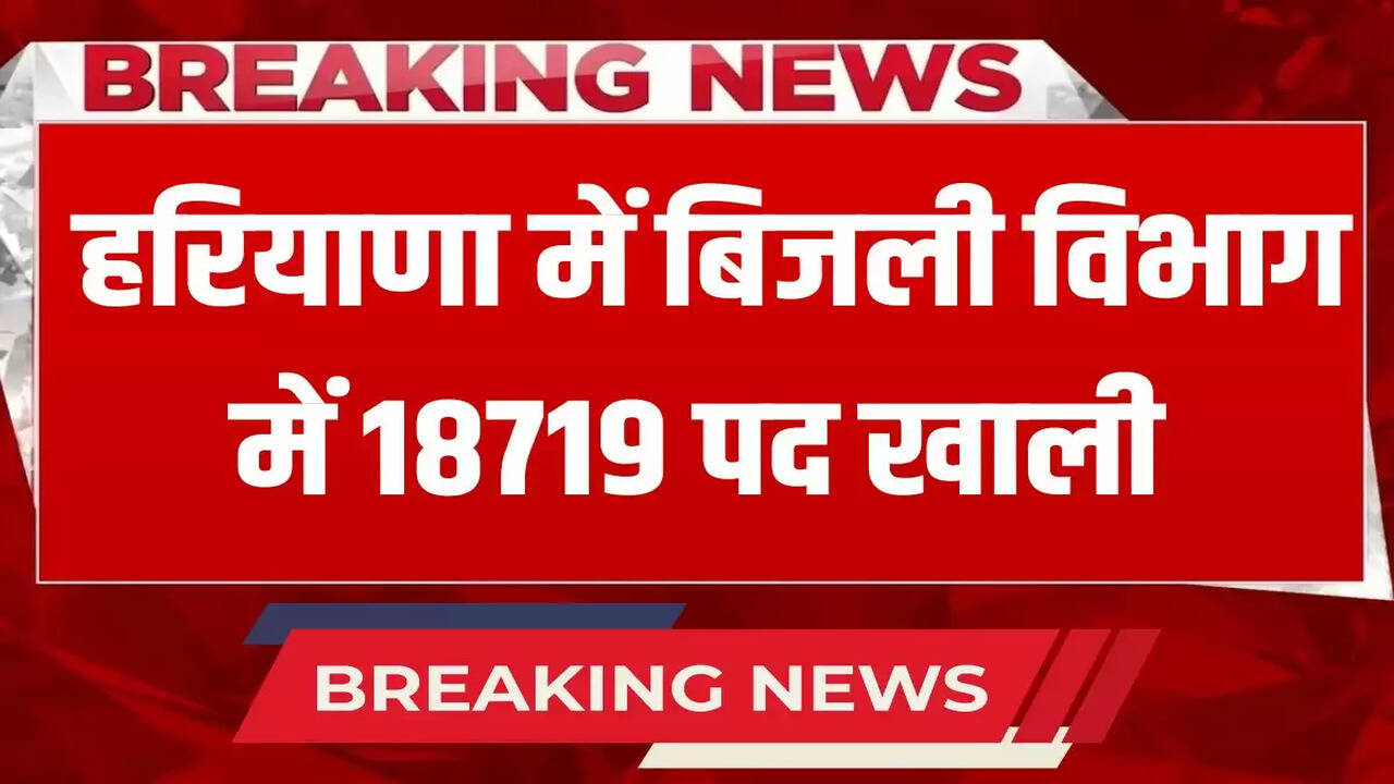 18719 posts vacant in Haryana's electricity department, revealed in the report