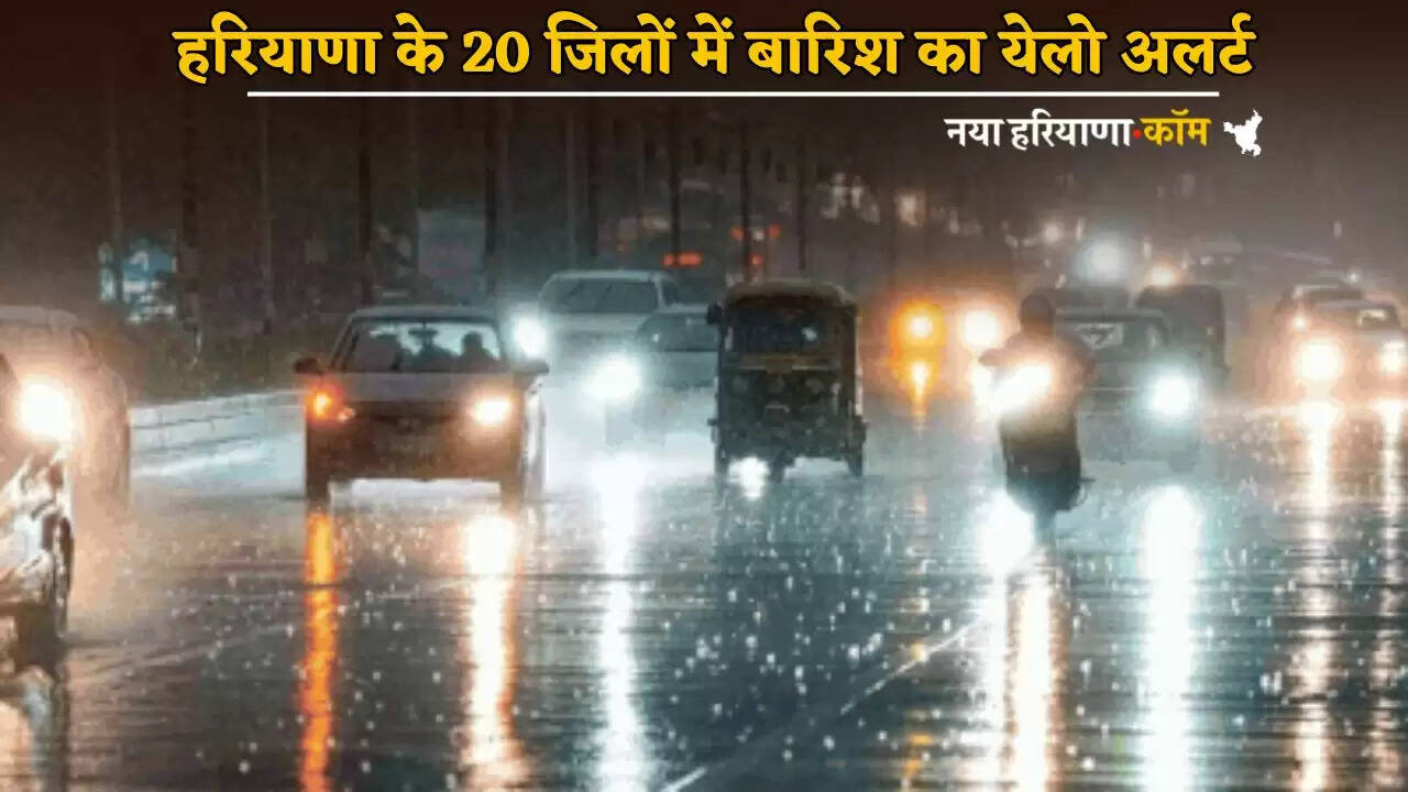 Yellow alert for rain in 20 districts of Haryana