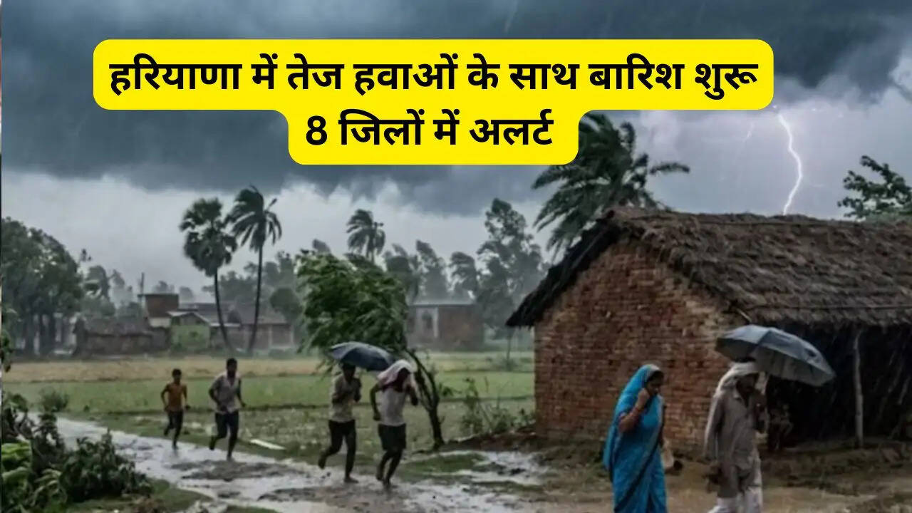 हरियाणा में तेज हवाओं के साथ बारिश शुरू, 8 जिलों में अलर्ट; 3 दिन मौसम रहेगा खराब &nbsp;