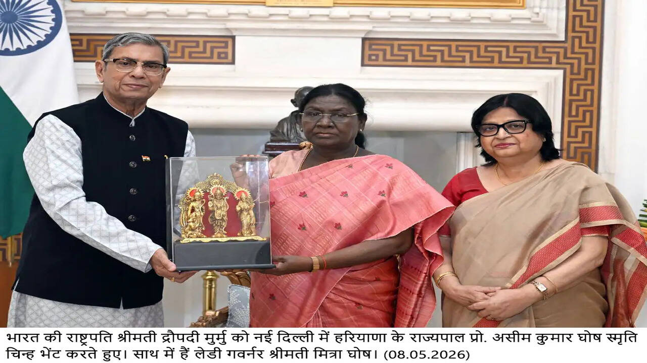 हरियाणा के राज्यपाल ने राष्ट्रपति द्रौपदी मुर्मू से की शिष्टाचार भेंट