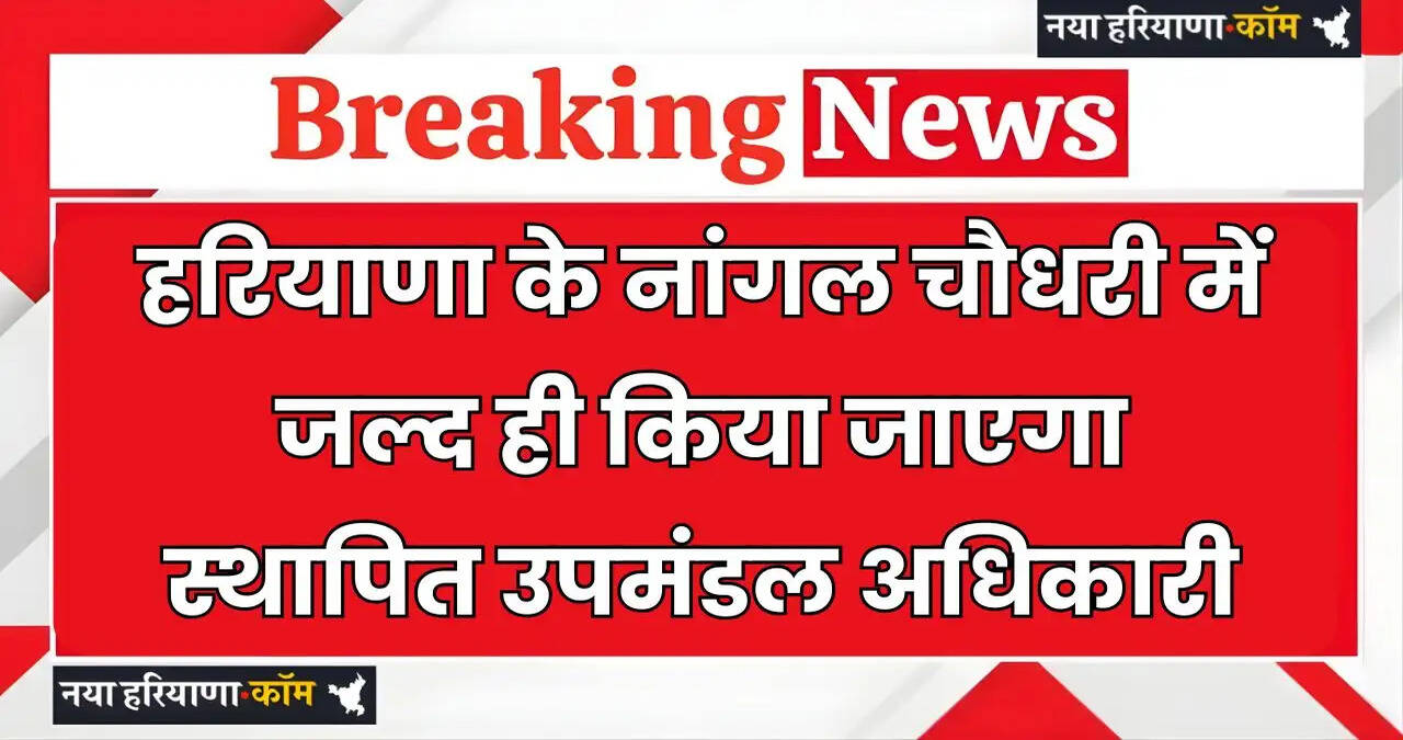 Haryana News: हरियाणा के नांगल चौधरी में जल्द ही किया जाएगा स्थापित उपमंडल अधिकारी, राजस्व मंत्री ने दी जानकारी